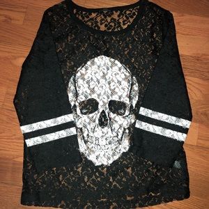 Lace Skull Shirt